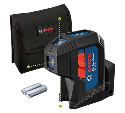 Лазерный уровень Bosch GPL 3 G Professional с калибровкой с зеленым лучом