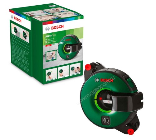 Лазерный уровень с рулеткой Bosch Atino Set с калибровкой
