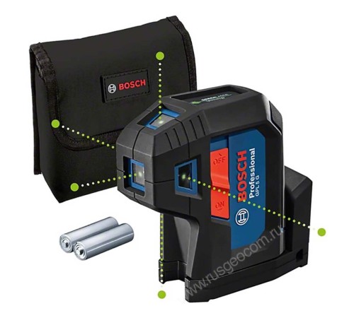 Лазерный уровень Bosch GPL 5 G Professional с калибровкой с зеленым лучом