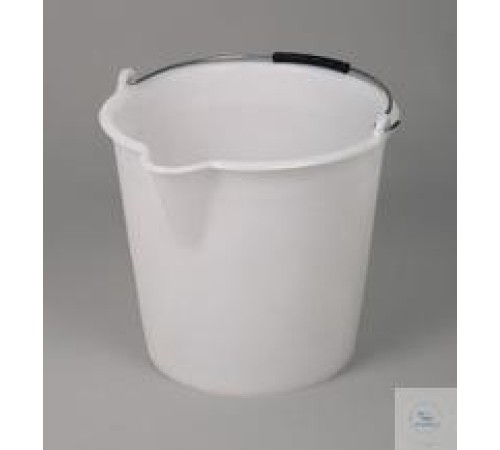 2308-0900 Burkle Промышленное ведро, LDPE белое, с металлической ручкой, 9л 2308-0900 Burkle Промышленное ведро, LDPE белое, с металлической ручкой, 9л